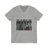 MARCH - BLACK UNISEX V-NECK T-SHIRT