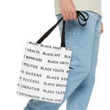 BLACK MAGIC - BLACK LETTERS TOTE BAG