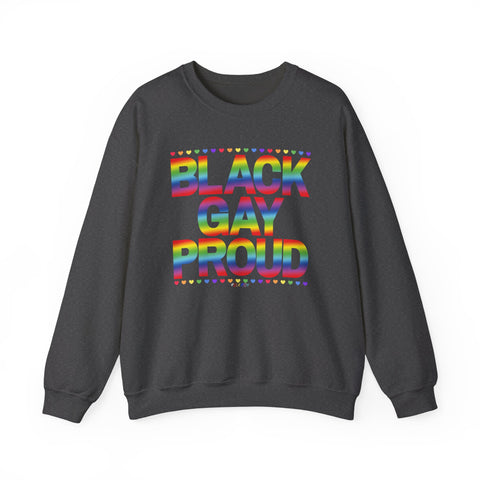 BLACK GAY PROUD UNISEX SWEATSHIRTS