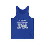 HELP THEM PACK UNISEX TANK TOP