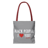 BLACKITY BLACK - WHITE TOTE BAG