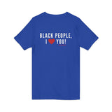 BLACKITY BLACK - WHITE UNISEX V-NECK T-SHIRT