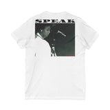 SPEAK - BLACK UNISEX V-NECK T-SHIRT