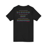BLACK QUEER RAINBOW UNISEX V-NECK T-SHIRTS
