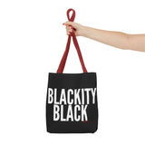 BLACKITY BLACK - WHITE TOTE BAG