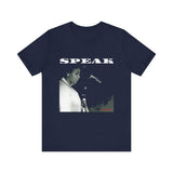 SPEAK - WHITE UNISEX SHORT SLEEVE T-SHIRT
