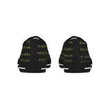 BLACK MAGIC - BLACK GOLD LOW-TOP SNEAKERS WHITE SOLE
