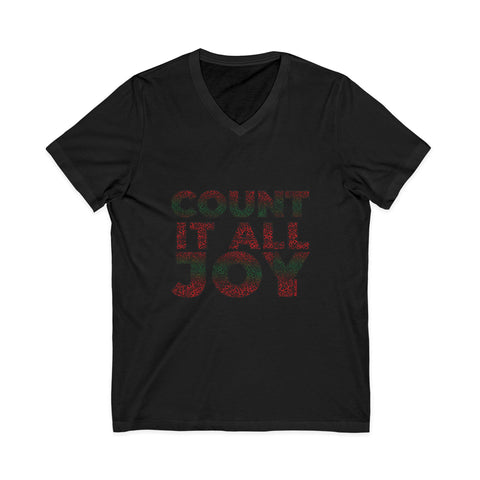 COUNT IT ALL JOY-RBG UNISE V-NECK T-SHIRTS