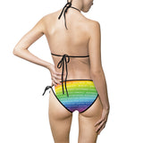 BLACK MAGIC RAINBOW WHITE 2 PIECE SWIM SUIT
