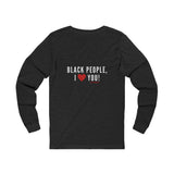 BLACKITY BLACK - WHITE UNISEX LONG SLEEVE T-SHIRT
