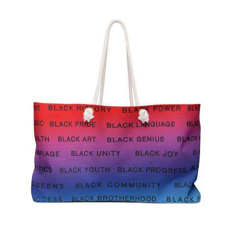 BLACK MAGIC RAINBOW BLACK  WEEKENDER BAG