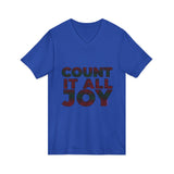 COUNT IT ALL JOY-RBG UNISE V-NECK T-SHIRTS