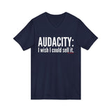 Audacity_white UNISEX V-NECK T-SHIRT