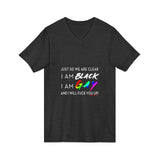 BLACK GAY FUP WHITE UNISEX V-NECK T-SHIRTS