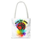 BLACK GAY PROUD FIST TOTE BAG