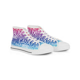 EAUX WHITE ON RAINBOW HI-TOP SNEAKERS WHITE SOLE