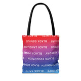 BLACK MAGIC RAINBOW WHITE  TOTE BAG
