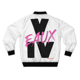 V EAUX IV - BLACK W/ PINK EAUX AOP MEN'S BOMBER JACKET