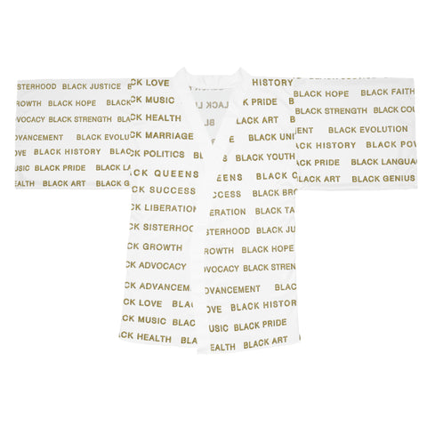 BLACK MAGIC - GOLD LETTERS KIMONO