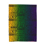 EAUX - BLACK ON MARDI GRAS  PLUSH BLANKET
