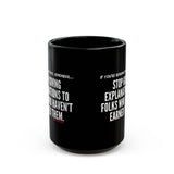 EXPLANATION CERAMIC MUG BLACK 150Z