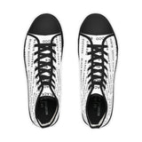 BLACK MAGIC - BLACK LETTERS HI-TOP WHITE SNEAKERS SOLE