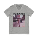 STAND - WHITE UNISEX V-NECK T-SHIRT