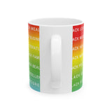 BLACK MAGIC RAINBOW WHITE CERAMIC MUG WHITE