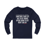 UPSIDE DOWN UNISEX LONG SLEEVE T SHIRTS