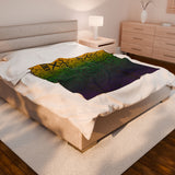 EAUX - BLACK ON MARDI GRAS  PLUSH BLANKET