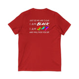 BLACK GAY FUP WHITE UNISEX V-NECK T-SHIRTS