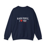 BLACKITY BLACK - WHITE UNISEX SWEAT SHIRT