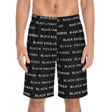 BLACK MAGIC - WHITE LETTERS BOARD SHORTS