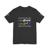 BLACK GAY FUP WHITE UNISEX SHORT SLEEVE T-SHIRTS