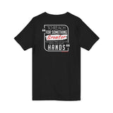 REACH FOR SOMETHING - WHITE RED UNISEX V-NECK T-SHIRT