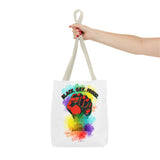 BLACK GAY PROUD FIST TOTE BAG