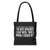 BEST APOLOGIES TOTE BAG
