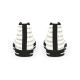 BLACK MAGIC - GOLD LETTERS HI-TOP SNEAKERS WHITE-SOLE