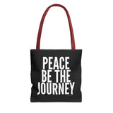 PEACE BE THE JOURNEY WHITE TOTE BAG