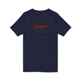 REACH FOR SOMETHING - BLACK RED UNISEX V-NECK T-SHIRT