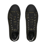 BLACK MAGIC - BLACK GOLD HI-TOP SNEAKERS WHITE SOLE
