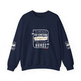 REACH FOR SOMETHING WHITE GOLD UNISEX SWEATSHIRTS