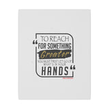 REACH FOR SOMETHING BLACK GOLD CANVAS ART
