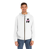 V EAUX IV - BLACK W/ PINK EAUX AOP ZIP HOODIE