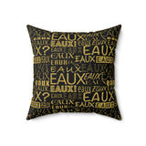 EAUX - GOLD THROW PILLOW