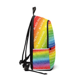 BLACK MAGIC RAINBOW WHITE BOOKBAG