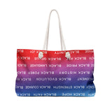 BLACK MAGIC RAINBOW WHITE WEEKENDER BAG