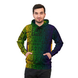 EAUX BLACK ON MARDI GRAS AOP PULLOVER HOODIE
