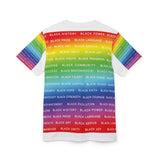 BLACK MAGIC RAINBOW WHITE AOP UNISEX T-SHIRTS