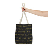 BLACK MAGIC - BLACK GOLD TOTE BAG